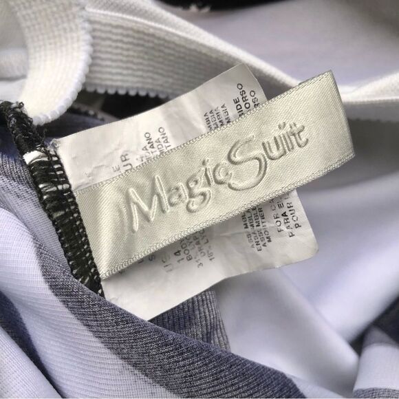 Magicsuit by Miraclesuit One Piece Bathing Suit Swimsuit Black White Printed 14 - Picture 5 of 6